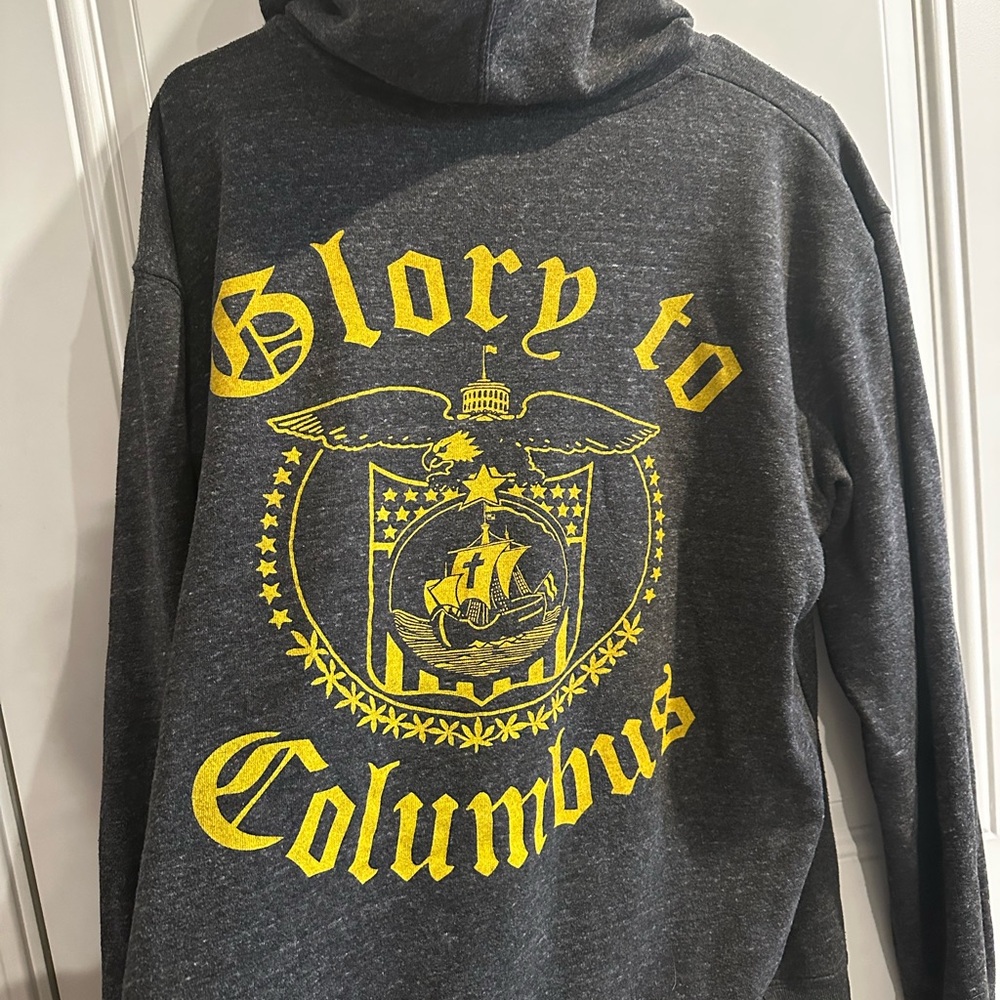 HOMAGE Charcoal and Yellow Columbus Crew Hoodie